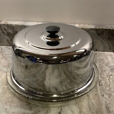 Vintage Everedy Kake Saver Chrome Covered Cake Plate - 1960’s See Description picture