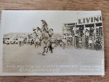 Vintage Rodeo Doubleday Real Pic Post Card 1910's-1920's Cecil Bedford On Badger picture