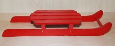 Vintage Miniature Wooden Red Sled - Perfect for Christmas Plush Santa or Teddy picture