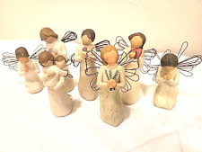 Lot of 7 Willow Tree Angel Figurines Prayer Loving Embrace Healing Heart picture