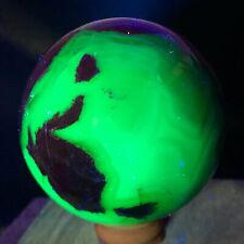 455G Natural Silver Light Agate crystal Sphere Ball Glow Under UV Light picture