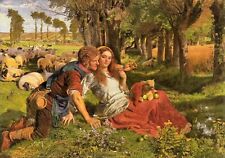 Art Oil painting William-Holman-Hunt-The-Hireling-Shepherd in landscape @ picture