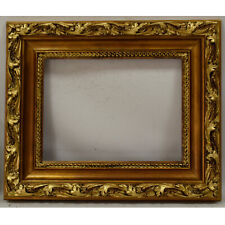 Ca 1920-1950 Old wooden frame decorative with metal leaf Internal: 15,7x11,8 in picture