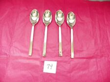 SET OF 4 ONEIDA  CHEFS TABLE OVAL SOUP SPOONS  STAINLESS FLATWARE picture