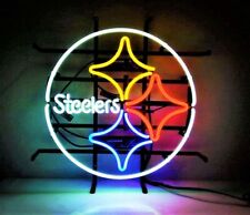 Pittsburgh Steelers Neon Signs 18x18 Bar Sport Pub Man Cave Wall Decor picture