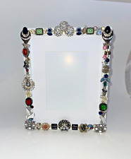 Frame  Embellished with Vintage Art Deco Austrian Crystals, and Beads picture