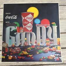 Vintage Enjoy Coca-Cola w/ Candy Litho Coke Sign Movie Marquee Menu Board Insert picture