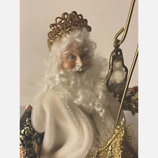 St. Nicholas Santa Claus On White Horse Christmas Figurine picture