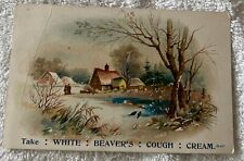 White Beaver’s Cough & Cream Trade Card Winona, Minnesota picture