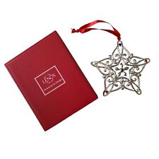 LENOX Snowflake Ornament Star Sparkle & Scroll Multi-Crystal Silverplate NEW picture