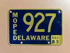 Delaware Moped License Plate  927  DE tag picture