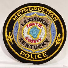 Obsolete Police Badge Patch Lexington Kentucky Metropolitan Police picture