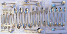 SWIRL Hampton Forge Flatware Vintage Stainless China 025 37 Pieces Serving picture