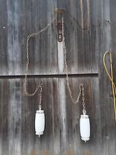 Vintage Mid Century Swag Lights with Long Chains picture