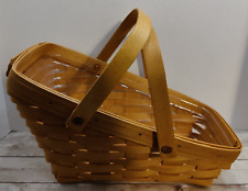 Longaberger~ Angled Two Handle Vegetable Basket W/ Protector~ Approx 12x 7 x 7 