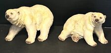 Large Life-Like Resin Polar Bears (L) picture