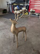 Vintage Metal Deer candle Holder 20 Inches Tall picture
