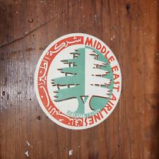 MIDDLE EAST AIRLINES - Old & ORIGINAL Airline Luggage Label, c. 1955 picture