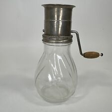 Vintage Nut/Spice Grinder/Glass Jar with Metal Lid + Hand Crank Farmhouse picture