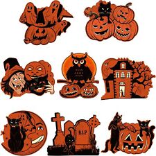 8 Pcs Vintage Halloween Decor Trick or Treat Holiday Party Decorations picture