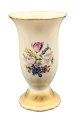 Rosenthal Bahnhof Selb Chippendale Floral Vase - Germany -  Gold Accents - 7