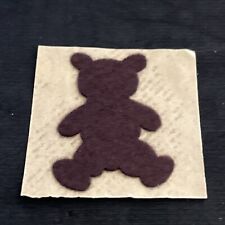 Vintage 80’s Fuzzy Brown TEDDY BEAR Sticker - Super Rare & HTF picture
