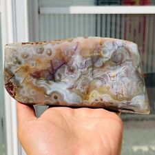 772g Natural Rare Amethyst Lace Agate Freeform Quartz Crystal Reiki Healing picture