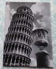 Vintage 1950 B&W Glossy Real Photo RPPC Postcard LEANING TOWER OF PISA Italy   picture