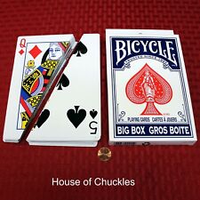 Split Deck, Jumbo Big Box Gros Boite Bicycle Blue Back - Magic Card Trick picture