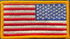 2 U.S. American Flags USGI Right Shoulder Patch REAL Military Sew-On Insignia picture