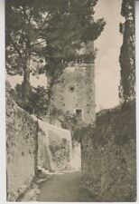 Ravello, ITALY. Ancient Tower Rufolo Palace. Antica torre del palazzo. Vintage picture