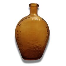 Vintage Amber Success To The RailRoad Commemorative Locomotive Flask Bottle picture