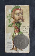 1889 Dukes Cigarettes Tobacco Card Scotland Coins Of All Nations N72 picture