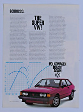 1981 Volkswagen Scirocco S Vintage The Super VW Original Print Ad picture