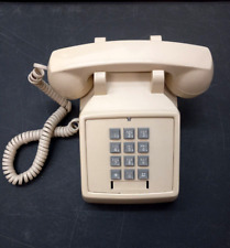 Vintage GTE Tan Desktop Push-Button Telephone picture