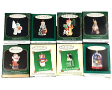 2000 Hallmark Keepsake Miniature Ornaments Lot of 8 in Boxes Santa, Penguin picture