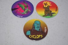 Vintage 1990s Pogs Dragon Fire Wizard Cyclops Monster AGC American Game Caps POG picture