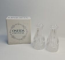 Vintage Oneida Rose Southern Garden Crystal Salt & Pepper Shaker Set 4