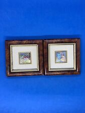 Vintage Gold Plated Wall Hanging Artwork Harp Ladies And Village Cottage Art 6 picture