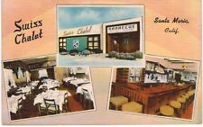 Postcard CA Santa Monica Swiss Chalet Vintage Triple View picture