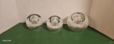 (3) EXTREMELY BEAUTIFUL Art  VINTAGE BUBBLE OIL LAMPS HAND BLOWNGreat Condition  picture