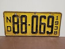 1938 North Dakota License Plate Tag Original picture