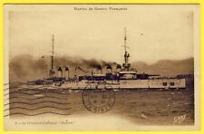 cpa NAVY WAR Battleship Cruiser DIDEROT with HEXAGONAL SEAL OF THE SHIP picture