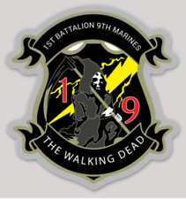 Officially Licensed 1st Battalion 9th Marines Walking Dead Sticker picture