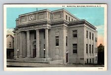 Reidsville NC-North Carolina Municipal Building, Antique, Vintage c1942 Postcard picture