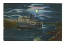Cape Cod MA Postcard Boat Night Massachusetts c1930s picture