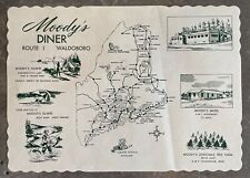 1960s State of Maine Vintage Illustrated Souvenir Placemat Map of Sights Moody’s picture