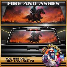 Fire And Ashes - Truck Back Window Graphics - Customizable picture