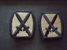 2x GENUINE US ARMY 10TH MOUNTAIN DIVISION CLOTH PATCH BADGE WAR GWOT picture