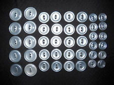 Lot of 59 Cats Eye Buttons White Shimmer Glossy 7/8